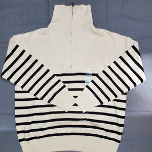 NWT Tea n Rose Sweater with turtleneck, quarter zip collar